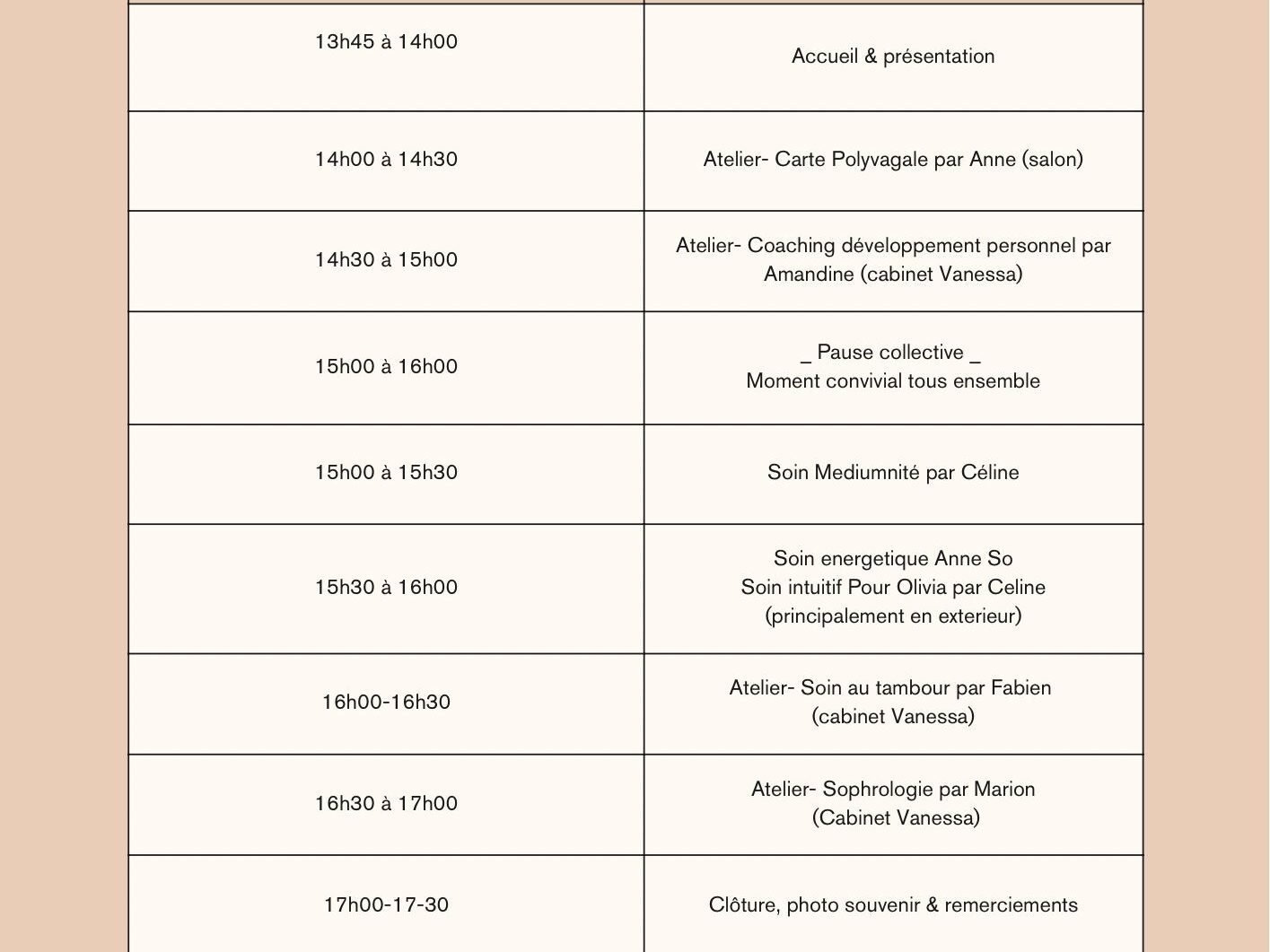 MARION PIETRZAK - SOPHROLOGUE VOIX DES SENS GENESTON - SEANCES COLLECTIVES - planning